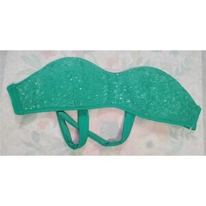 NWOT Calzedonia Colbey Sequin Green Bandeau Bikini Swim Top 122833